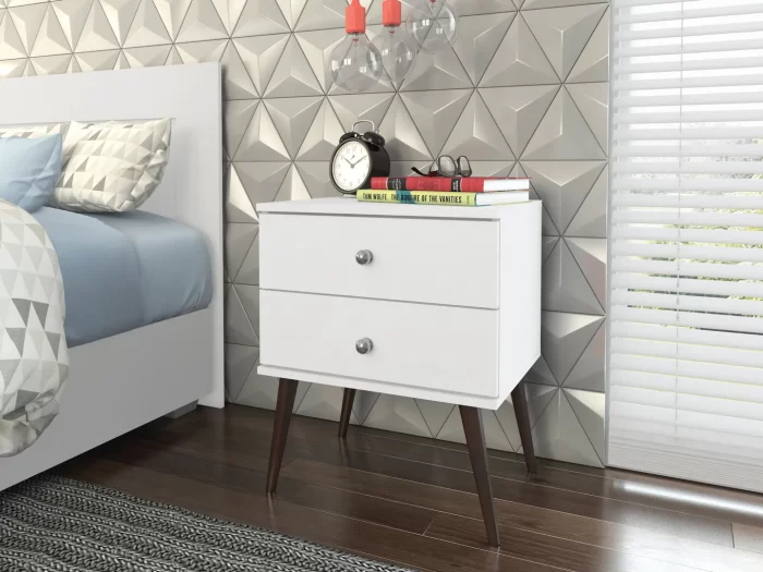 Mesita de Noche Retro 2 Cajones - Imagen 4