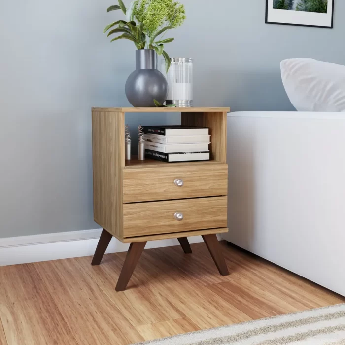 Retro Nightstand 2 Drawers - Image 10