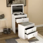 Conjunto Penteadeira E Banco C/ 3 Gavetas - Imagem 5