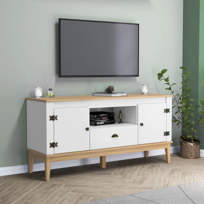 Rack - Colonial 1350x660x410 Mm 2 Portas 1 Gaveta - Imagem 8