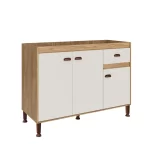 Balcão de pia 3 portas e 1 gaveta 120 cm