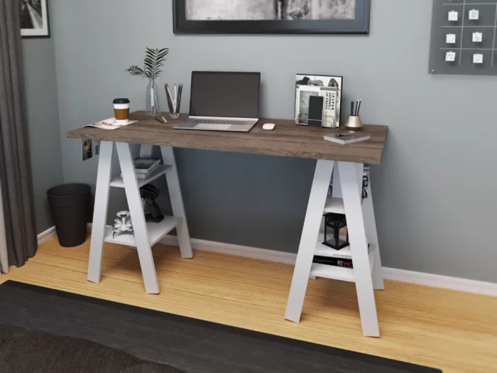 Self Desk Table 04 Shelves - Image 2