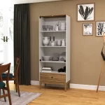 Cristaleira com 2 portas e 1 gaveta