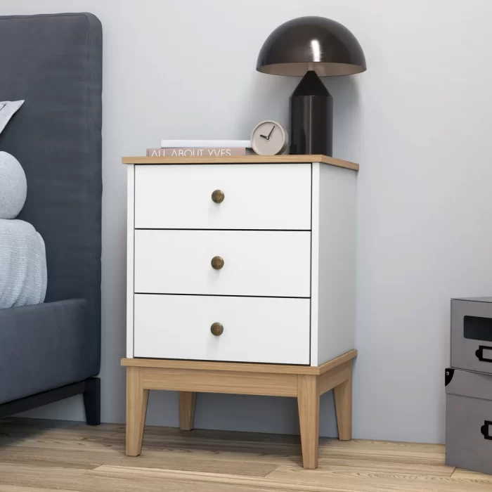 Mesa De Cabeceira - Colonial 450x660x380 Mm 3 Gavetas - Imagem 2