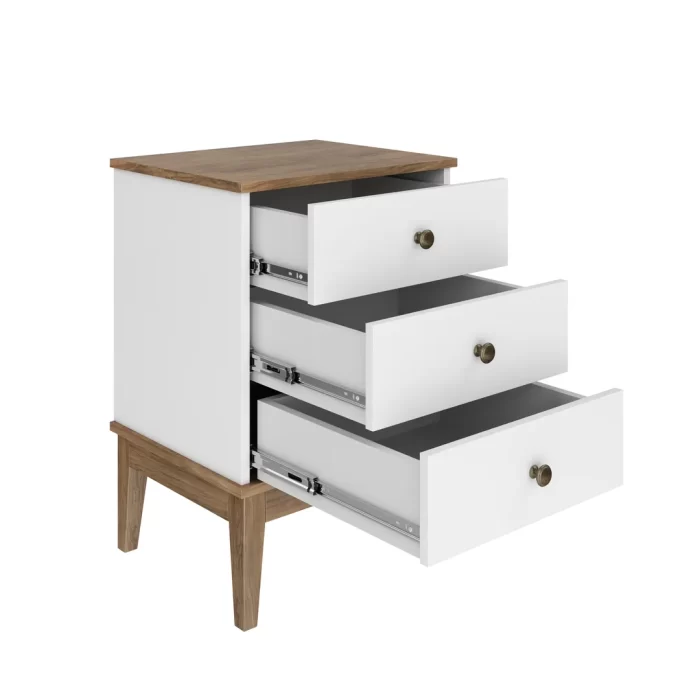 Mesa De Cabeceira - Colonial 450x660x380 Mm 3 Gavetas - Imagem 7