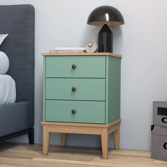 Mesa De Cabeceira - Colonial 450x660x380 Mm 3 Gavetas - Imagem 4