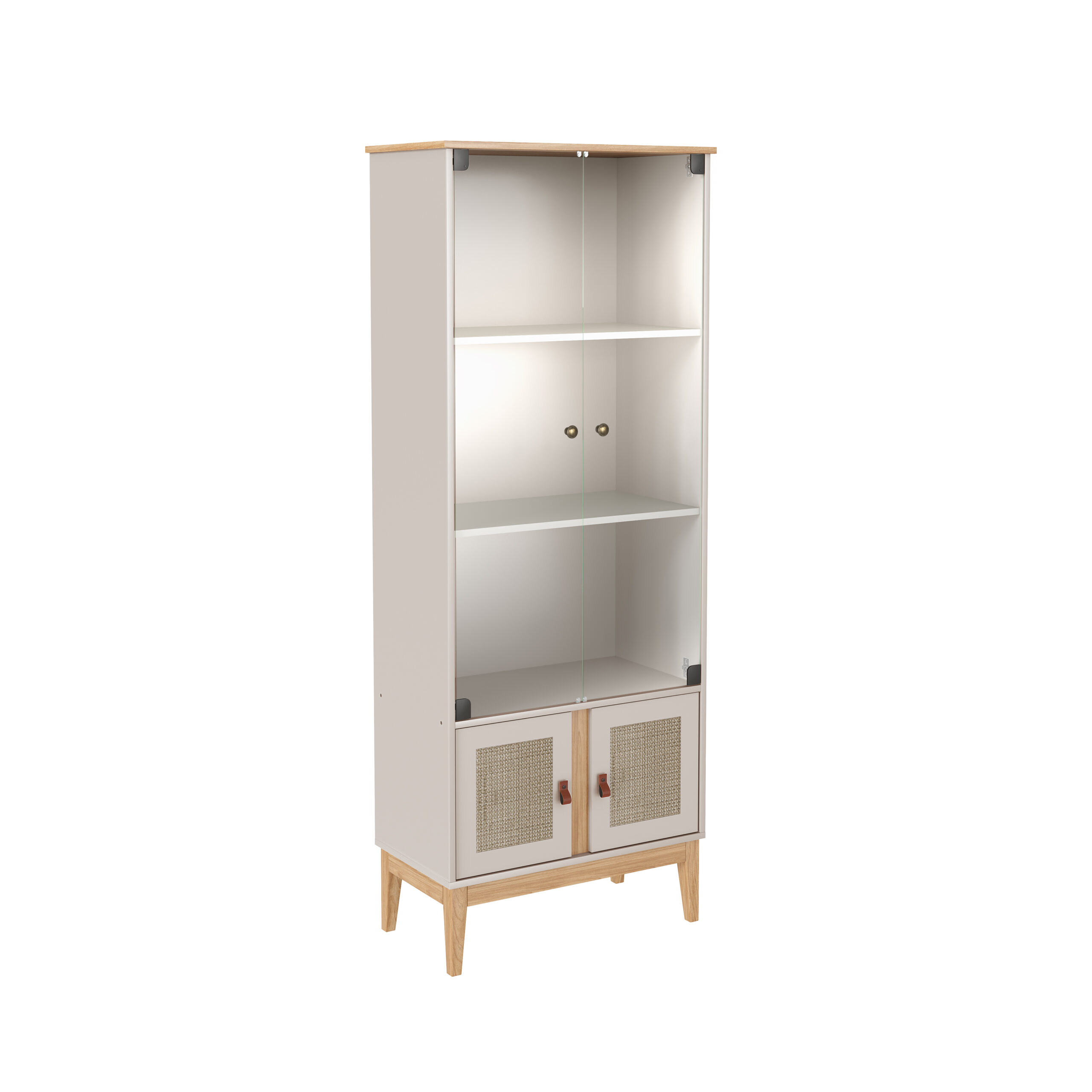 MB 1005 MEL OFF WHITE - FI Vitrina de 4 puertas - Imagen 1