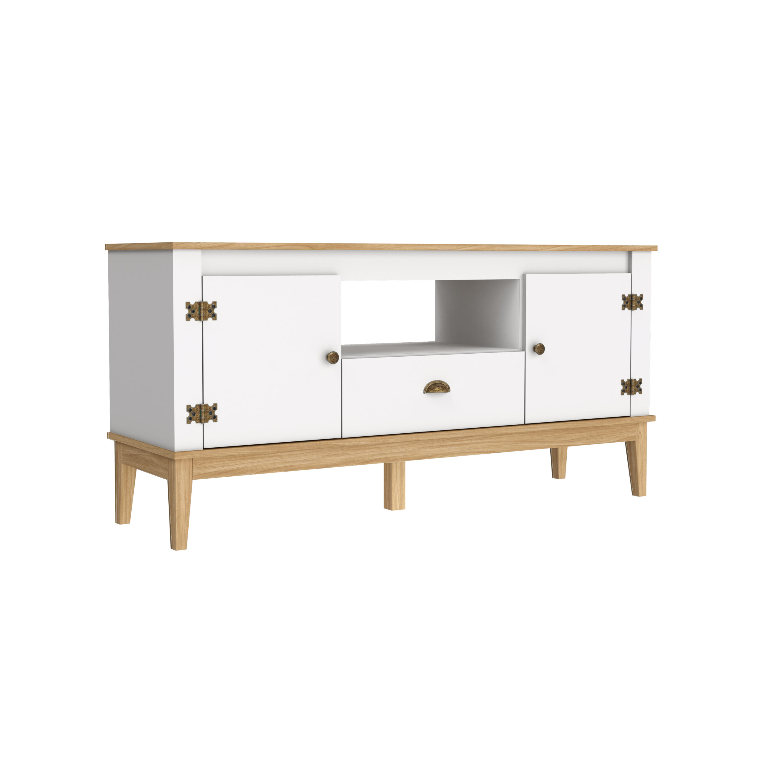 MB 1015 Mel BRANCO FI Mueble para TV de 2 puertas y 1 cajón - Imagen 1
