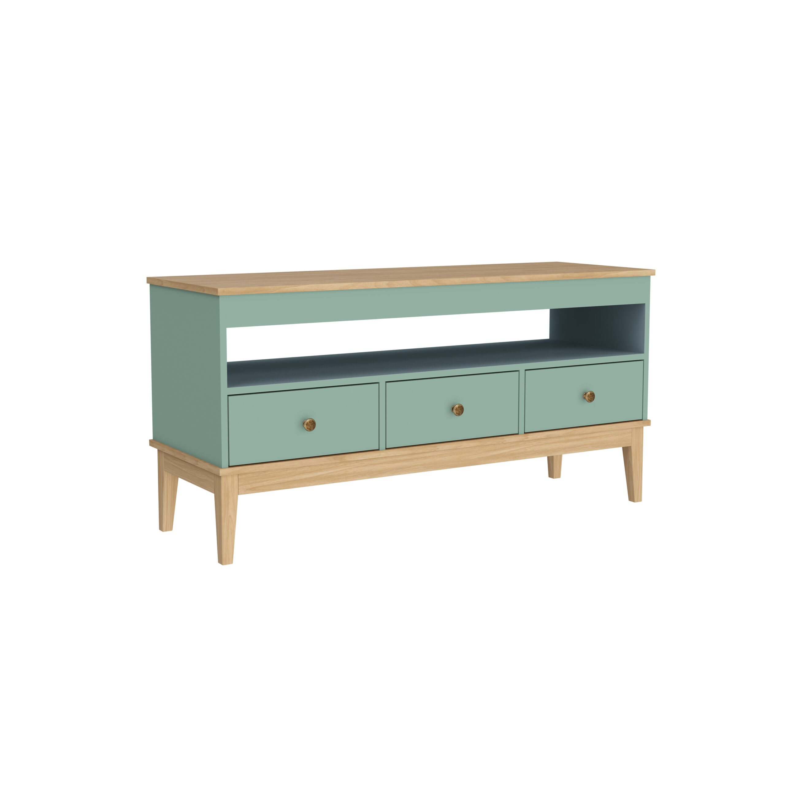 MB 1016 MEL OLIVA FI Mueble para TV con 1 nicho y 3 cajones - Imagen 1