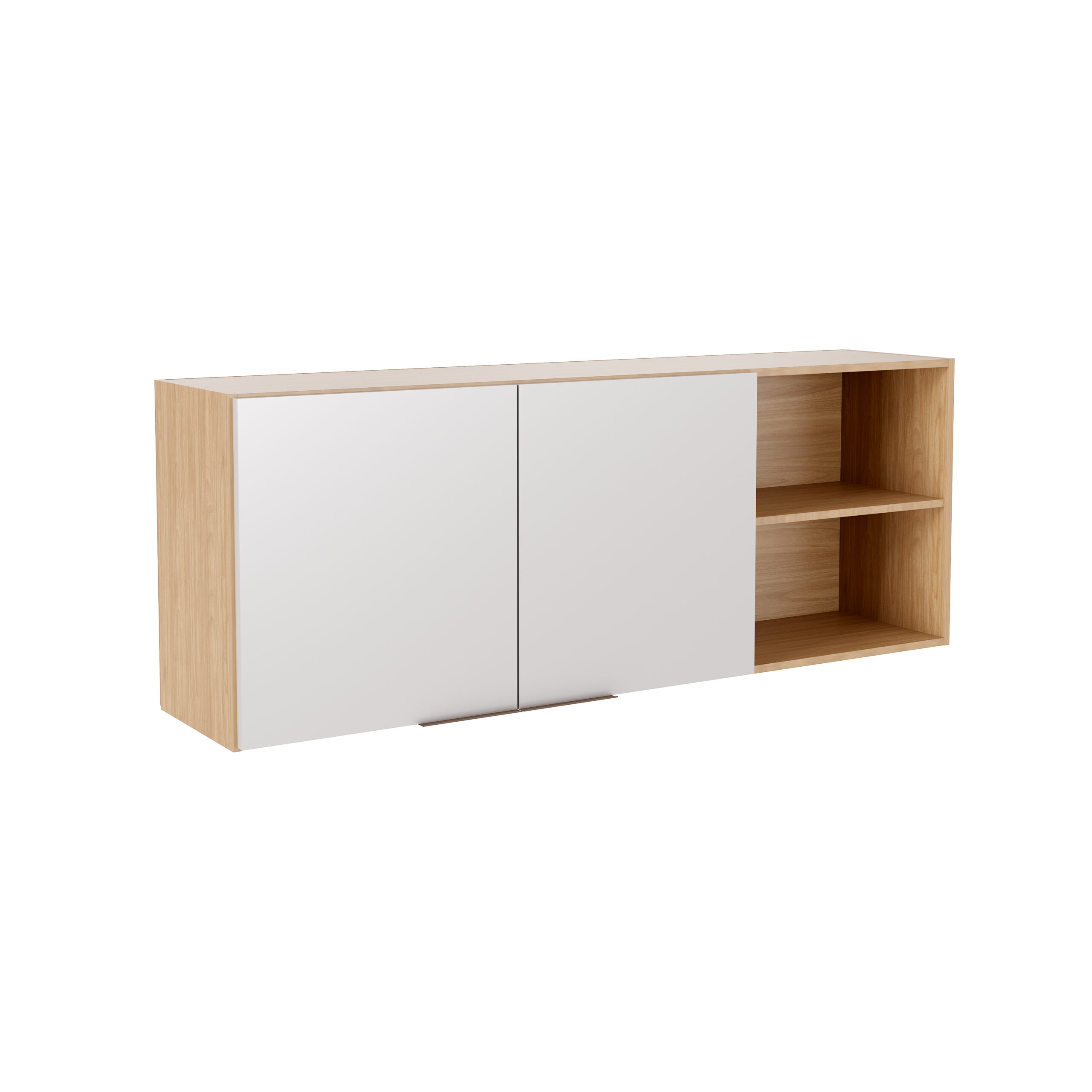 MB 1132 - MEL OFF WHITE - FI Wall Cabinet 120 – 2 doors and niche - Image 1