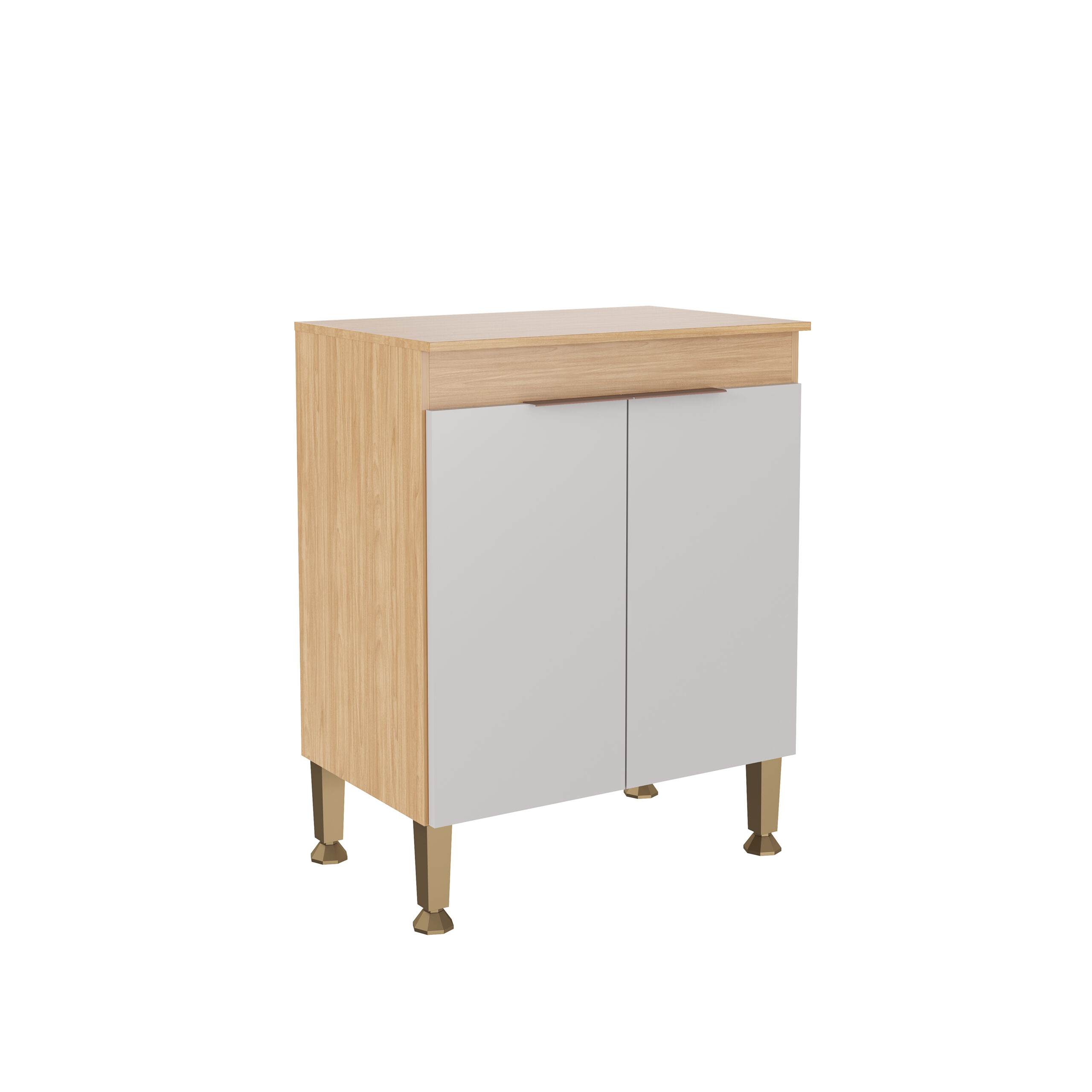 MB 1134 MEL OFF WHITE - FI Mueble bajo de 60 cm - 2 puertas - Imagen 1
