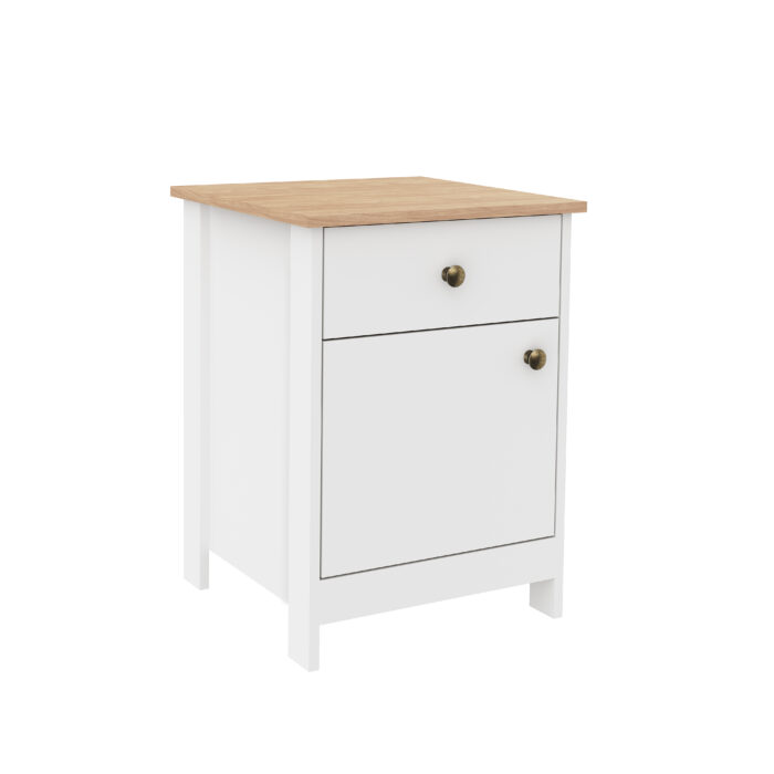 Mesa auxiliar con 1 puerta y 1 cajón - Imagen 3