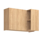 Straight-corner overhead unit – 2 doors and a niche