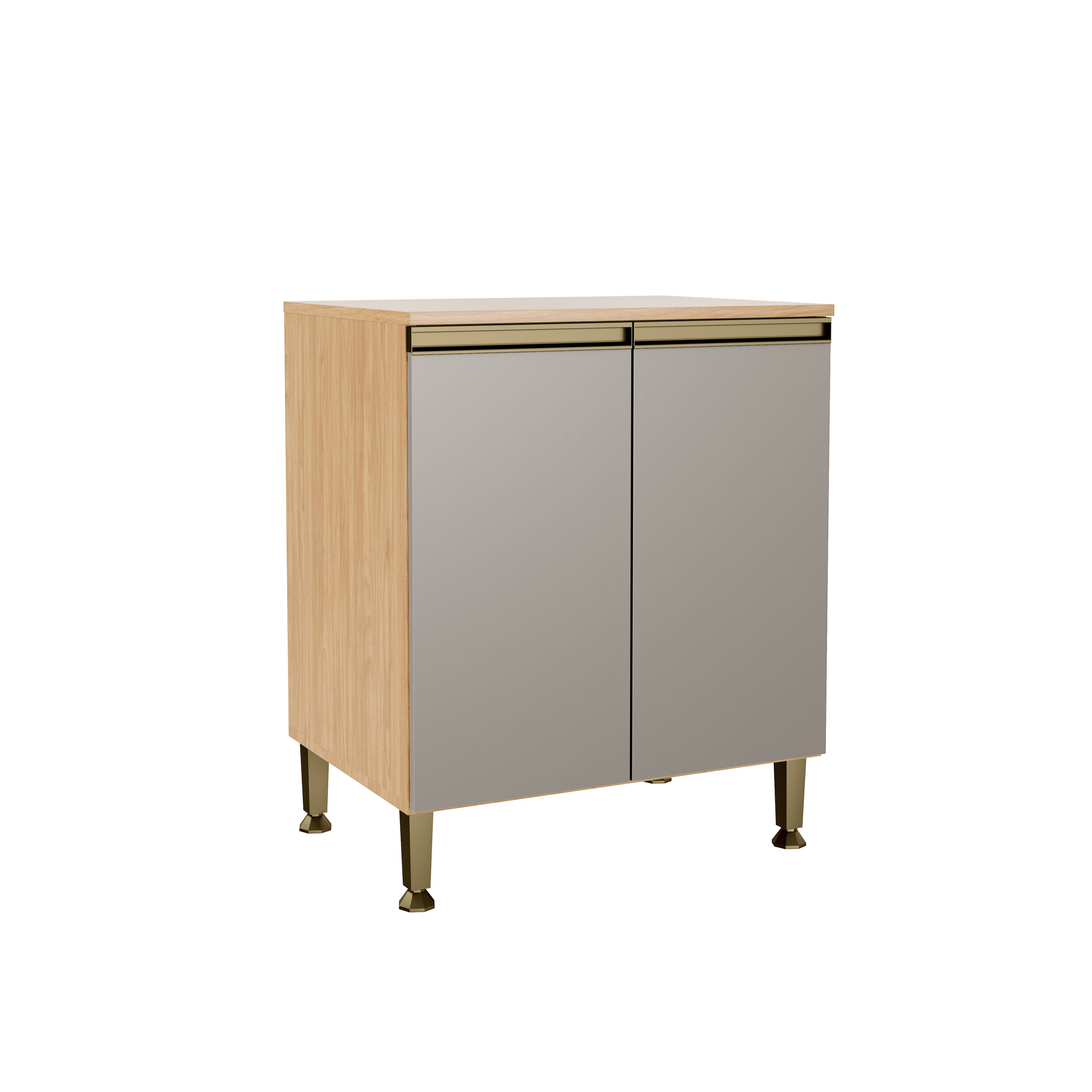 MB 1109 MEL CINZA - FI Base Cabinet 70 - 2 Doors - Image 1