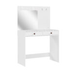 Tocador con espejo, LED y 2 cajones