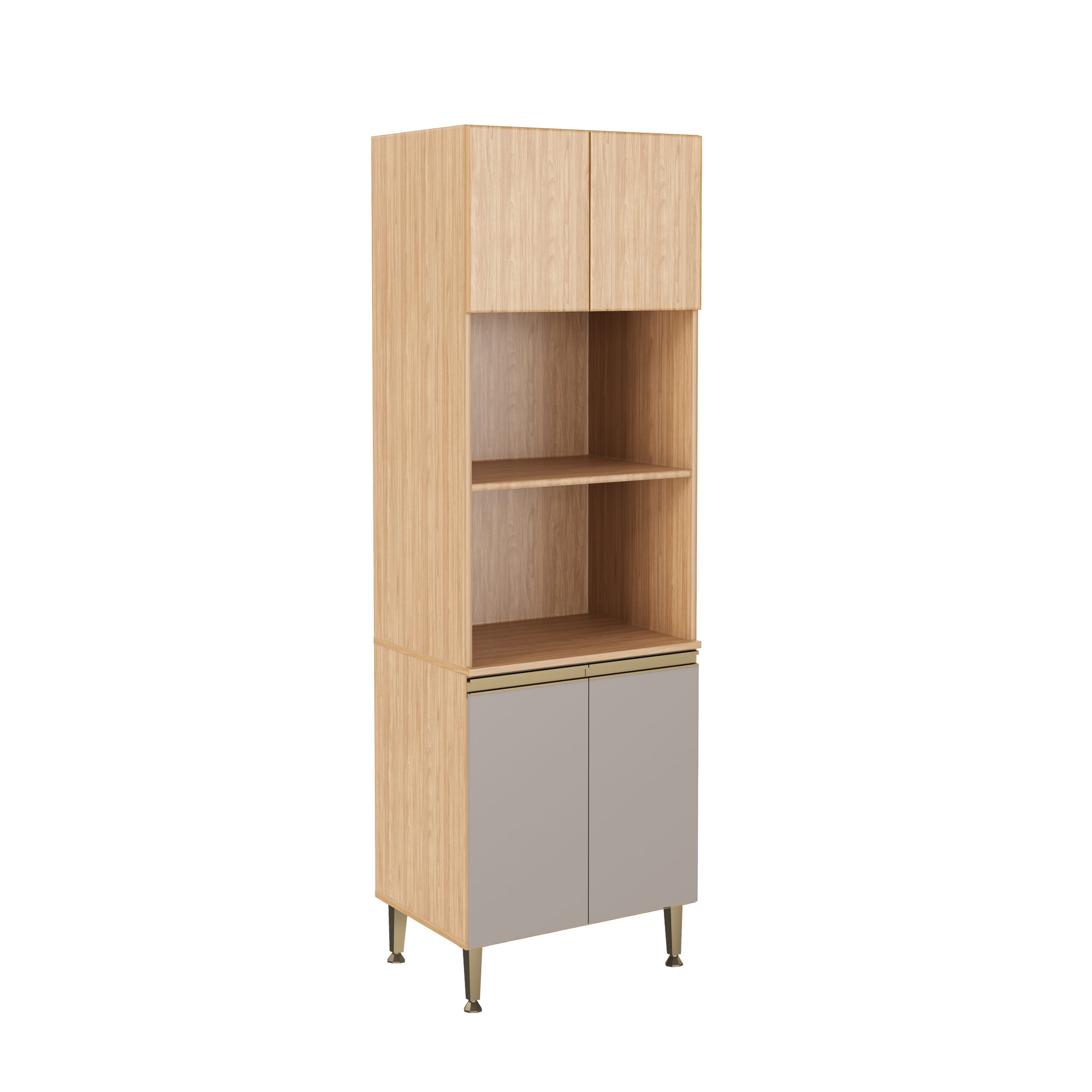 MB 1141 MEL CINZA - FI Torre para hornos 70 - 4 puertas, 2 huecos para horno - Imagen 1