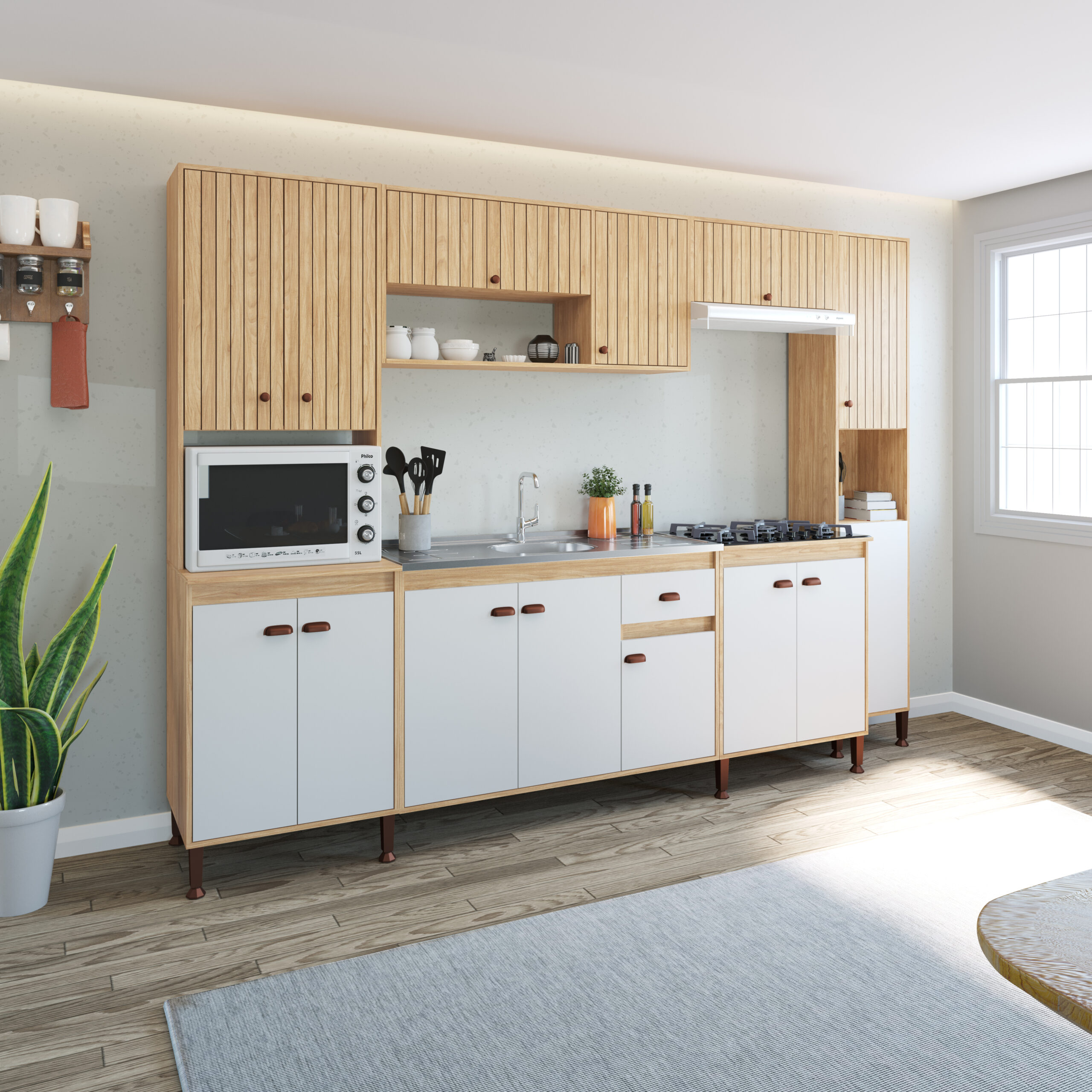 MB 9008 Mel OffWhite AMB Cocina TORINO 8 - Imagen 1