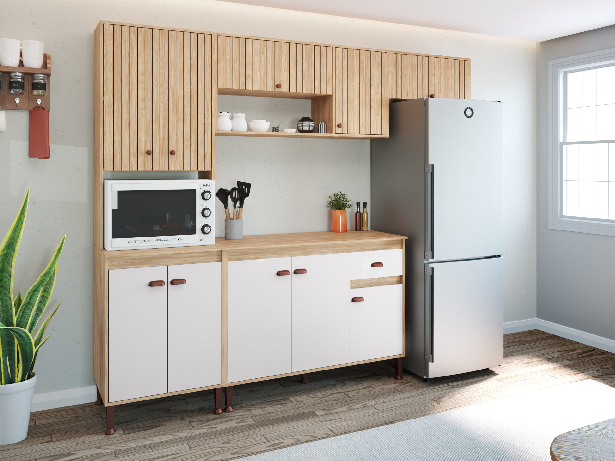 MB 9009 Mel OffWhite AMB V2 mod 1 Cocina TORINO 9 - Imagen 1