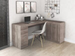 Corner table with 2 doors and 3 drawers - Image 2